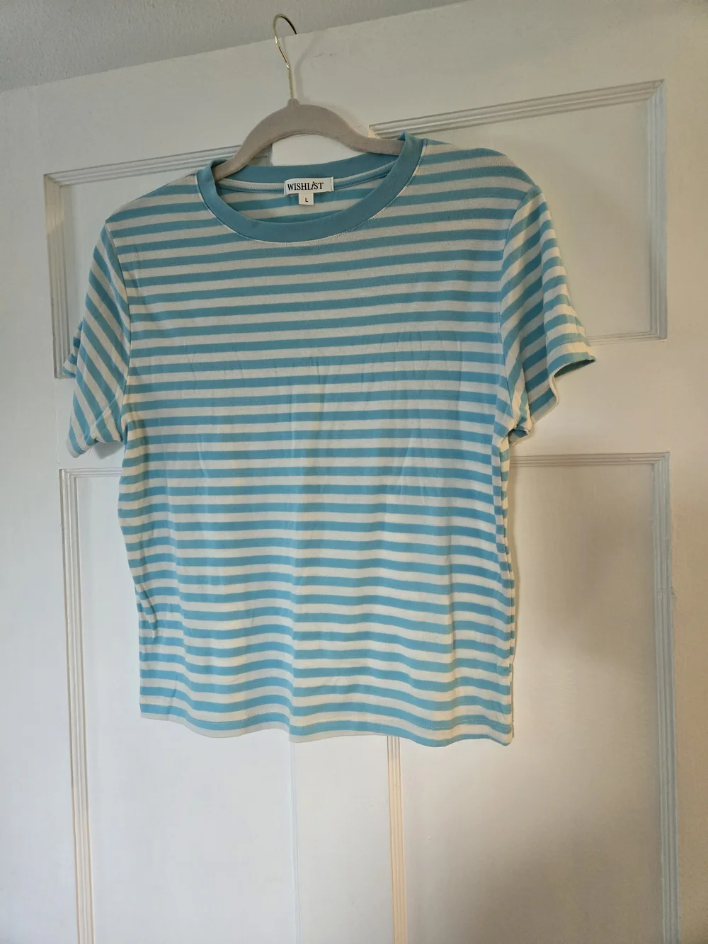 NWOT Wishlist Striped Tee - Duck Egg Blue & Ivory - Picture 2 of 13